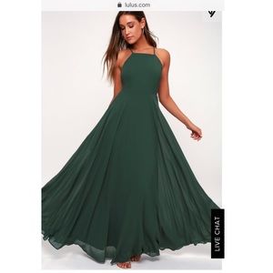 Lulus Mythical Kind of Love Dark Green Dress